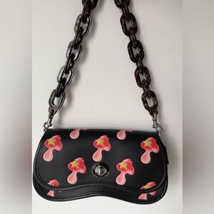 Coach Coachtopia Wavy Dinky Shoulder Bag Coachtopia Leather Mushroom Print NWT
